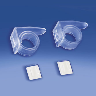 Kit 2 snail clips with swallowtailed and adhesive adaptor
