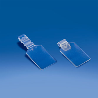 Transparenter Etikettenhalter mm. 26x41 für Drahtdurchmesser mm. 4