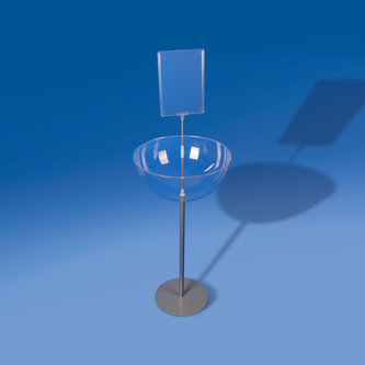 Half sphere stand Ø 500 mm with sign holder and base Ø 350 mm - Easy