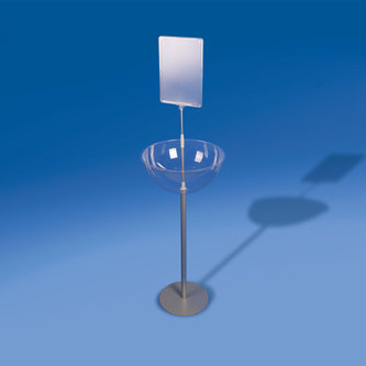 Half sphere stand Ø 400 mm with sign holder and base Ø 300 mm - Easy