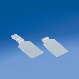 Weißer Etikettenhalter mm. 26x41 für Drahtdurchmesser mm. 4