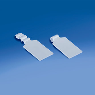 Weißer Etikettenhalter mm. 26x41 für Drahtdurchmesser mm. 5,6 / 5,7