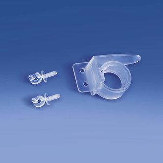 Kit 1 snail clip with 2 holes and 2 plastic screws