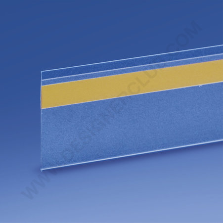 Profilo porta prezzi piatto, 1 piega, adesivo mm. 38 x 1330 pvc antiriflesso