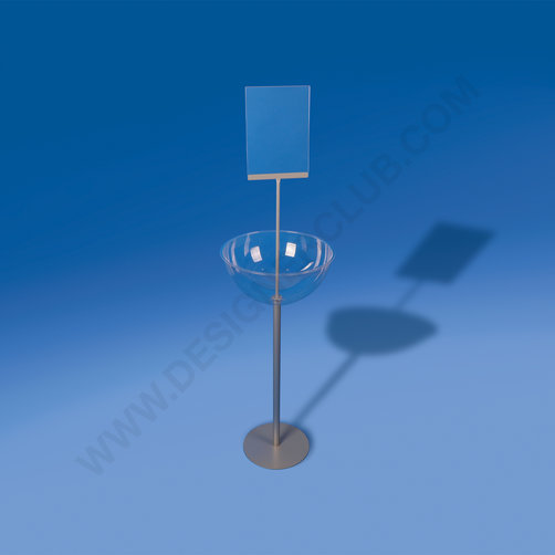 Half sphere stand Ø 400 mm with sign holder and base Ø 300 mm - Premium