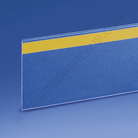 Profil porte-étiquettes adhésif simple pli 60 x 1000 mm. pvc cristal
