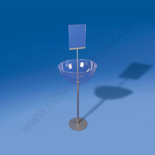 Half sphere stand Ø 500 mm with sign holder and base Ø 300 mm - Premium