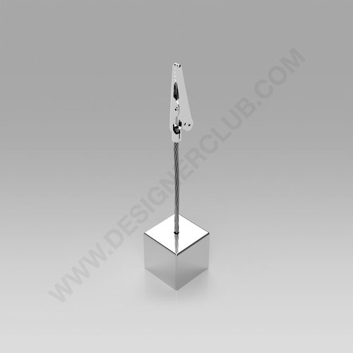 Silver aluminium base card holder - mm. 22,5 x 22,5