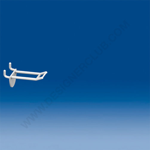 Double prong white double hook clip mm. 50 small price holder