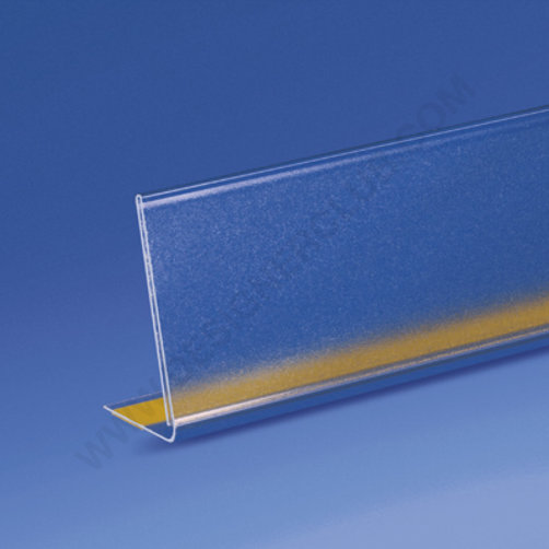 Carril de escaneo adhesivo inclinado mm. 40 x 100 cristal pvc
