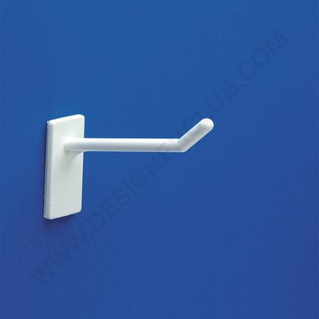 White single adhesive plastic prong mm. 50