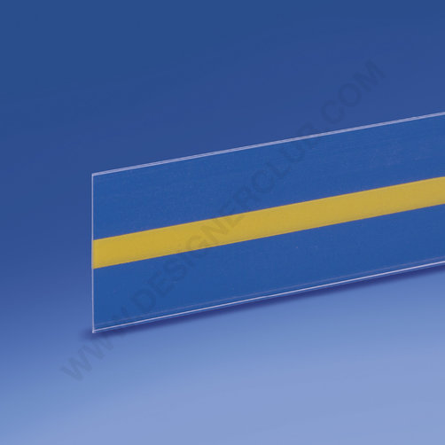 Profil porte-étiquettes adhésif au centre 50 x 1000 mm. pvc cristal