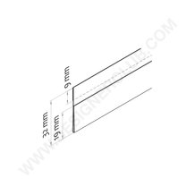 Flat adhesive scanner rail mm. 32 x 1000 - for labels h. mm. 20 crystal PET ♻