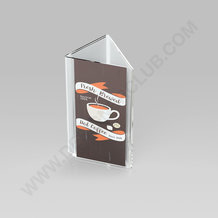 Straight 3 sided sign holder - 1/3 a4 portrait