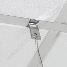 Crochet en metal pour faux plafond