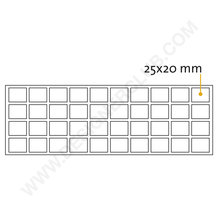 Almohadilla adhesiva rectangular mm. 25x20