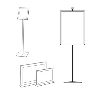 SNAP FRAMES, MENU BOARD FREESTANDING AND POSTER STANDS