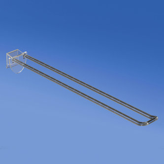 Prendedor de plástico duplo universal mm. 250 transparente para espessura mm. 10-12 com frente arredondada para porta-etiquetas