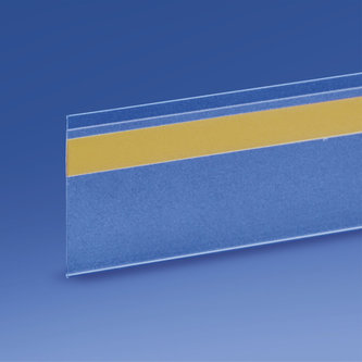 Profil porte-étiquettes adhésif simple pli 38 x 1330 mm pvc antireflet
