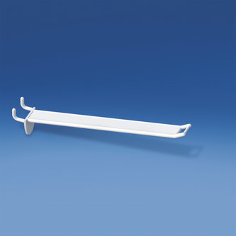 Breite verstärkte Zinken weiß für Wabenplatten 10-12 mm. dick, kleiner Preishalter, mm. 200