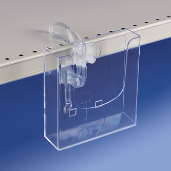 SHELF CLAMPS WITH BROCHURE HOLDERS