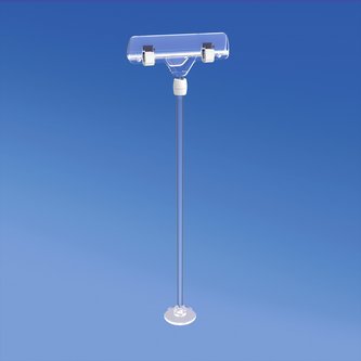 Adhesive mini base Ø mm. 30 with stem mm. 200 and clamp sign holder mm. 80