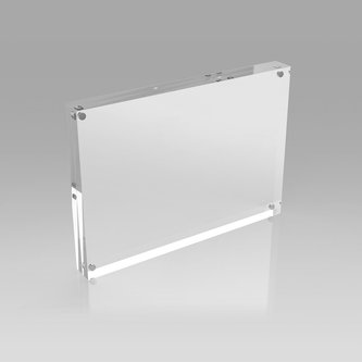 Magnetic acrylic block sign holder - a4
