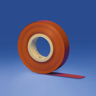 Bande deco en pvc rouge-oranger hauteur 38 mm