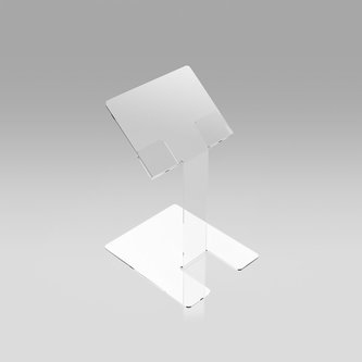 Cartelero transparente de pie para tarjetas mm. 65 x 80