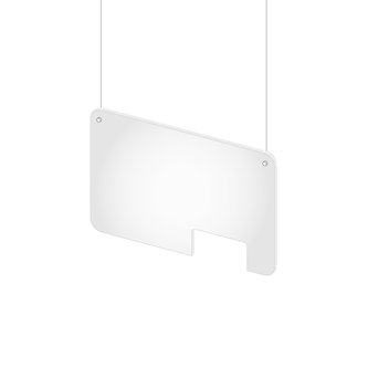 Hanging protection shield with lateral slot - 1000 x 660 mm. (minimum order 2 pcs)