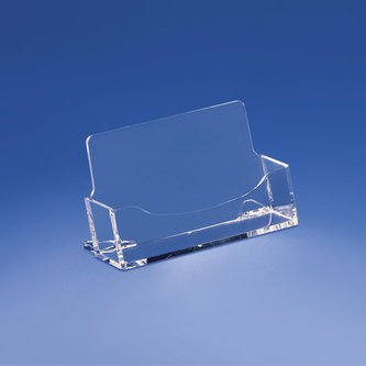 Horizontal business card holder with feet for counter