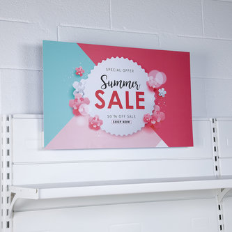 Adhesive magnetic sign holder