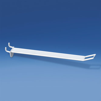 Branco largo de prumo reforçado para painéis alveolares de 10-12 mm. de espessura, grande suporte de preço, mm. 250