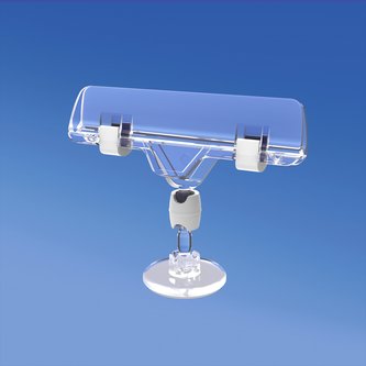 Mini base adhesiva Ø mm. 30 con vástago mm. 15 y soporte de señalización de abrazadera mm. 80