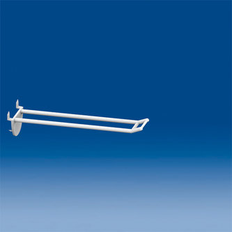 Double plastic prong white with automatic hook mm. 150 small price holder