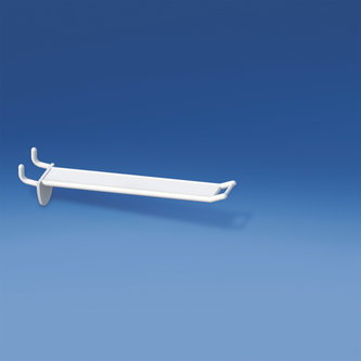 Breite verstärkte Zinken weiß für Wabenplatten 10-12 mm. dick, kleiner Preishalter, mm. 150