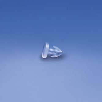 Clip d'assemblage transparent tête 12 mm. - serrage 4 mm
