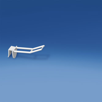 Universal double plastic prong mm. 50 white for thickness mm. 10-12 with big price holder