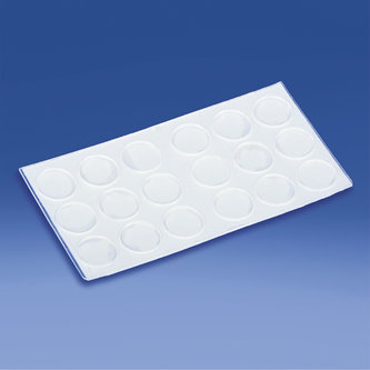 Pie adhesivo antideslizante transparente diámetro mm. 18x1