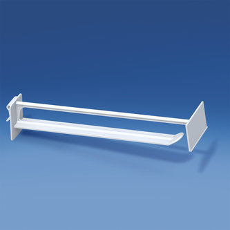 Prendedor de plástico largo universal com suporte de preço fixo - branco mm. 190
