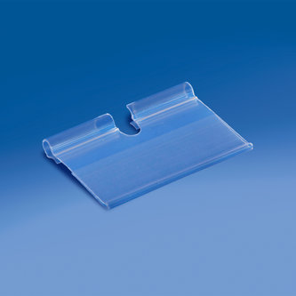 Label holder for prongs with central cut mm. 75x39