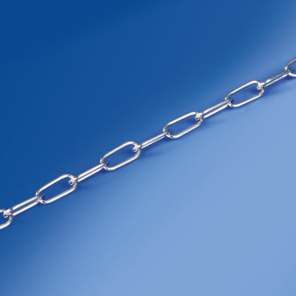 Nickel-plated chain mm. 23,5 x 10,5