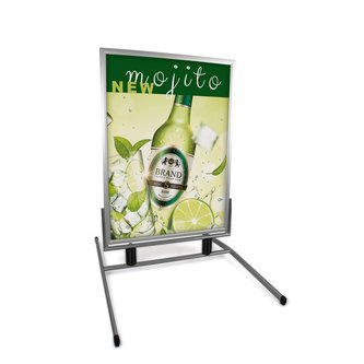 Double-sided aluminium pavement snap frame A1