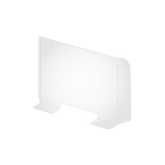 Counter protection shield with rectangular slot - 680 x 600 mm. (minimum order 2 pcs)