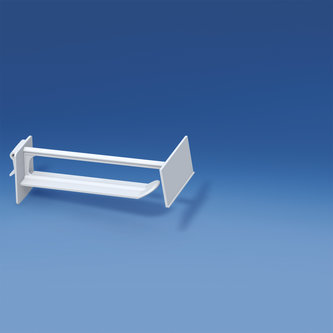 Pinza ancha universal de plástico con soporte de precio fijo - blanco mm. 100
