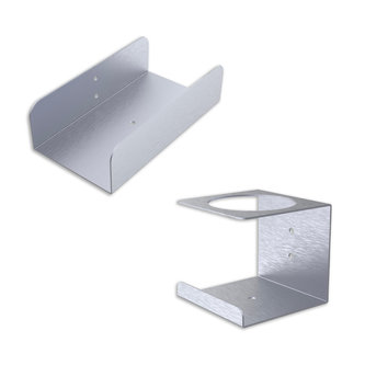 METAL WALL MOUNTED HOLDERS FOR HAND SANITIZER DISPENSER AND DISPOSABLE GLOVES