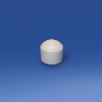 Weiße Endkappe für Rohre diam. 18,5 mm.