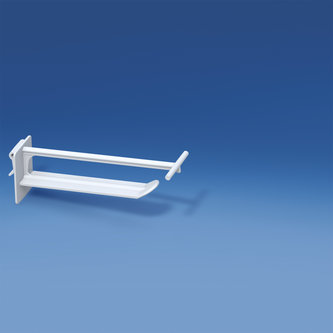 Broche in plastica universale larga con supporto porta prezzi - bianca lungh. mm. 100