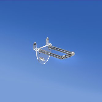Double plastic prong transparent with automatic hook mm. 50