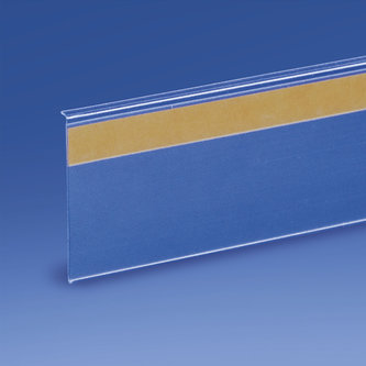 Profil porte-étiquettes adhésif avec guide de pose 38 x 1330 mm pvc antireflet